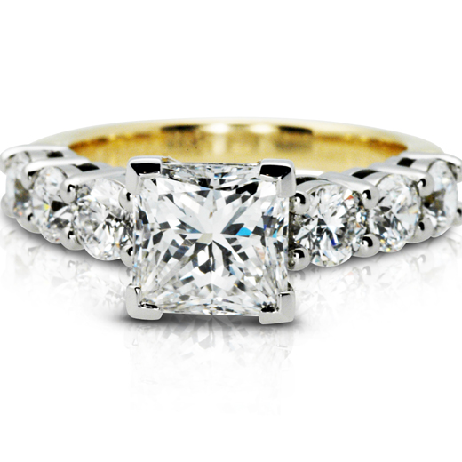 full image for 3.00ct Princess cut diamond ring