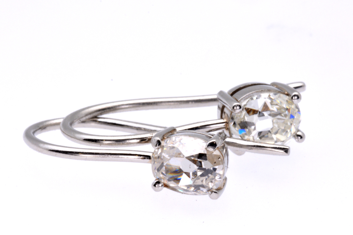 full image for Old cut diamond earrings