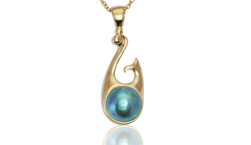 full image for Pacific blue pearl pendant NZ 486
