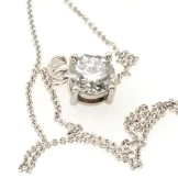 SOLD..1.28ct round brilliant diamond pendant