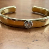 18k mans Diamond torque bangle