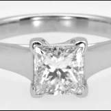 SOLD..1.13ct princess cut solitaire