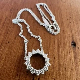 Tiffany Platinum Diamond open circle necklace