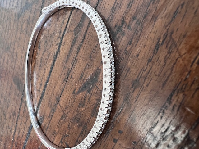 full image for Diamond snap bangle side view