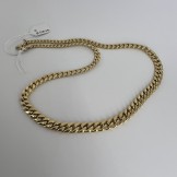 9ct yellow graduated double curb chain