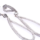 SOLD...White gold Diamond drop earrings
